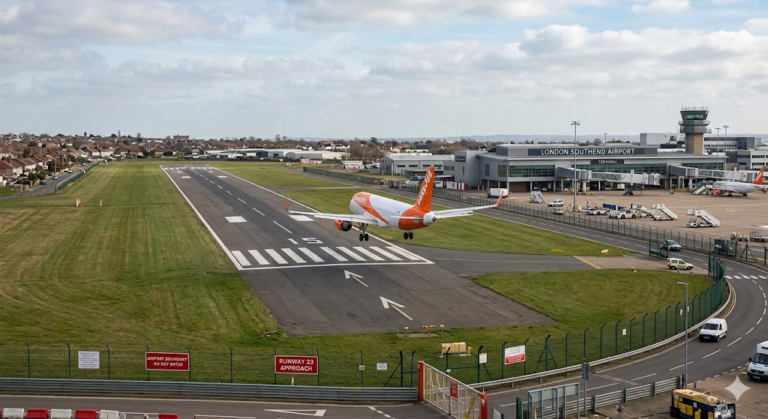 plane crashes London Southend Airport